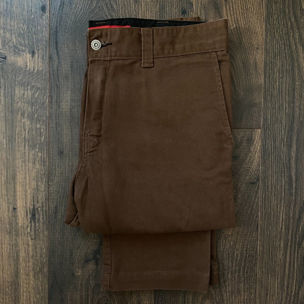 Dickies '67 Brown Slim Flex Work Pants 34"